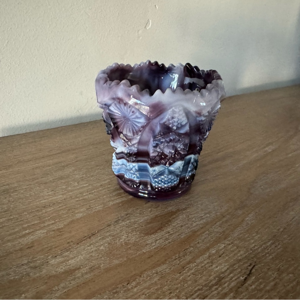 Purple Slag Glass Toothpick Holder by Imperial - Picture 3 of 8